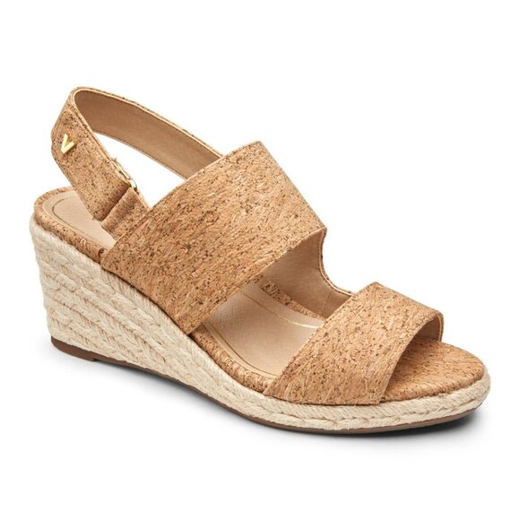 Vionic Brooke Cork Espadrille Wedge Supportive Sandals 10 - Picture 1 of 11